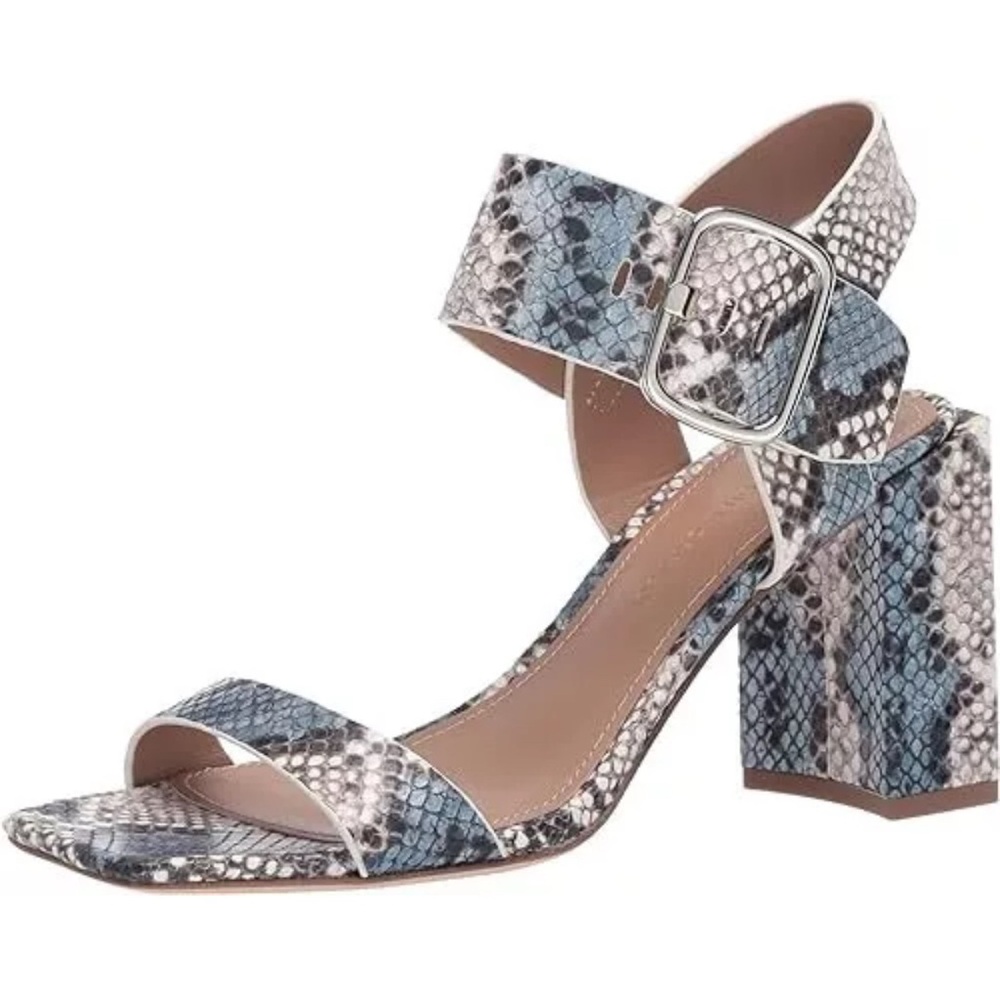 Sigerson Morrison Carmel Snakeskin leather Heel -Blue and Gray NWT S-37.